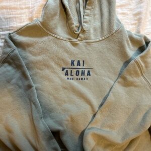 Kai Aloha Supply Green Hoodie